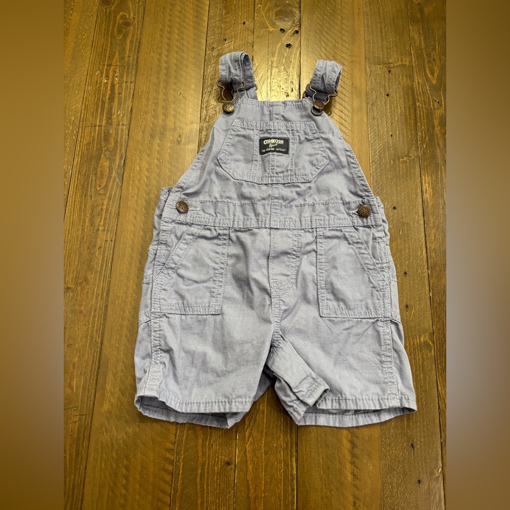 OshKosh B'gosh Light Gray Baby Overalls